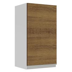 Armário Aéreo Madesa Glamy 35 cm 1 Porta - Branco/Rustic