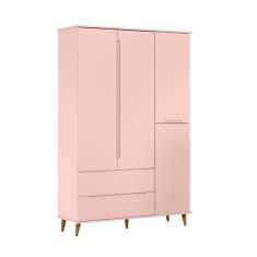 Guarda Roupa Infantil Lunna Retrô com 04 Portas e 02 Gavetas