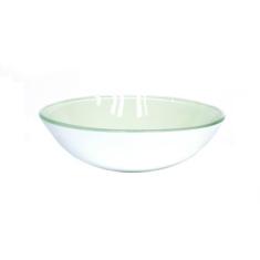 Cuba de vidro redonda 31cm branca - CubaseGabinetes