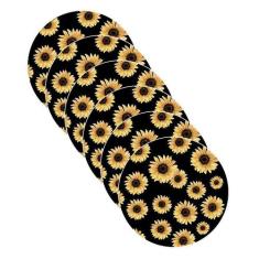 Sousplat Girassol Preto - NSW, 6 Peças, Sem base