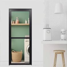 Porta Visione de Alumínio Linha Veneza 210x90 Lado Direito