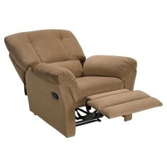 Poltrona Reclinável Da Vinci Malbec Suede Bege Giratória Balanço Probel