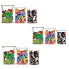 Organizador de Brinquedos - SUPER BLOCOS 3 KITS CINZA