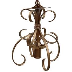 Lustre para Corredor e Sala Moderna Provençal Todo Branco 1 Bocal Rococó