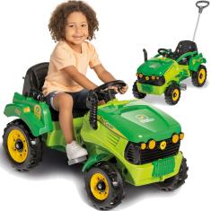 Tratorzinho de Passeio e Pedal Bebe Calesita Tracamp Verde