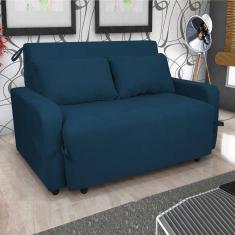 Sofá Cama 2 Lugares Amora New Azul