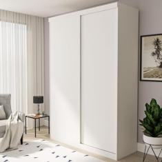 Guarda Roupa Solteiro 2 Porta de Correr 2 Gavetas Salvador Siena Móveis Branco