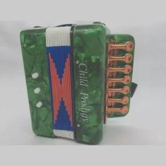 Sanfona Infantil Acordeon Gaita 3 Baixos 7 Teclas Mini verde - Fun Gam