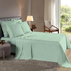 Jogo Lençol Casal 3 peças Fronhas c/ Abas Percal 200 Fios 100% Algodão