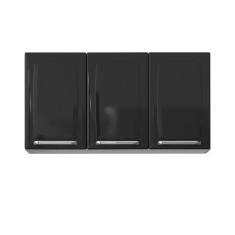 Armário Aério 3 Portas Luce - Itatiaia - Móveis Itatiaia, Preto