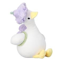 Generic Pato de Pelúcia Floral, Brinquedo de Pelúcia Seguro, Corpo Gordo, Confortável, Chapéus e Mochilas Florais, Olhos Brilhantes, Unissexo, Páscoa