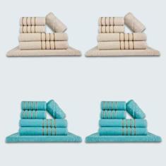 Jogo De Toalhas 24 Ps Coleo Montreal 100% Algodo Bg+vd - Toalhas Beka