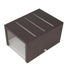 Arandela 2 Focos Com 3 Frisos Externa Parede Muro Marrom