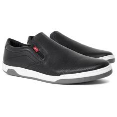 Tênis Sapatênis Slip On Ferracini 24h Casual Masculino Couro Calce Fác