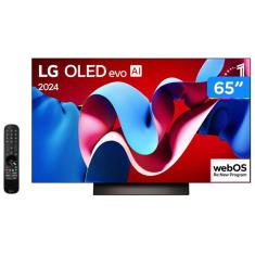 Smart TV 65" 4K LG OLED evo OLED65C4 120Hz Nativo Processador α9 Ger7 Wi-Fi e Bluetooth 4 HDMI 3 USB