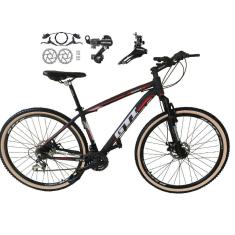 Bicicleta Aro 29 Gti Roma 21v Alumínio Freios a Disco Hidráulicos Câmbios Shimano-Unissex
