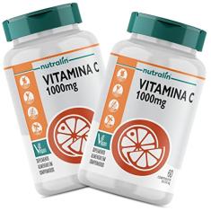 Combo 2 Vitamina C 1000mg Acido Ascorbico 60 Caps Vegano Nutralin