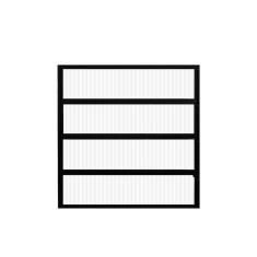 Janela de Alumínio Basculante 80x100cm Hale Esquadrias Preto