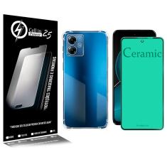 Capa anti impacto transparente + Película De Ceramica Para Moto G14 Xt2341 6.5  - Cell In Power25