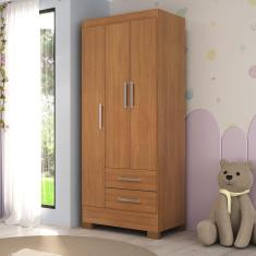 Guarda-roupa Infantil 3 Portas e 2 Gavetas Amy Espresso Móveis Cinamomo