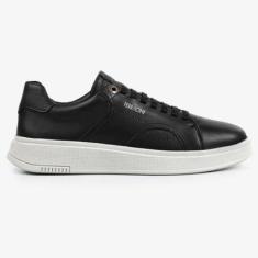 Tênis Masculino Sneaker Logan Preto Branco Ferracini 9313-678A-Masculino