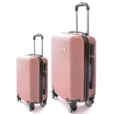 Kit Mala de Viagem 2 Peças Bordo e M - C/ 4 Rodinhas 360º  - EAGLE, Ro