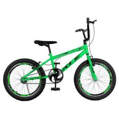 Bicicleta Aro 20 Kls Free Style Gold Freio V-Brake, Verde neon, Preto