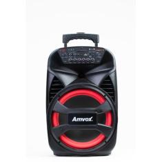 Caixa Amplificada Amvox Viper II Bluetooth Recarregável ACA480, Preto,