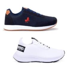 Kit Tênis Masculino Academia Casual Caminhada 2 Pares BF Shoes-Masculino