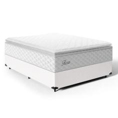 Cama Box com Colchão de Molas Ensacadas Pillow Top Flora Casal 138 cm 