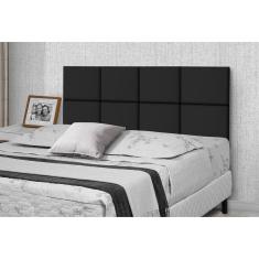 Cabeceira De Cama Box Casal 1,40m Lisa Preto - Rede Moveis