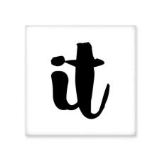 Adesivo brilhante de azulejo de cerâmica com citação estilosa e escrita à mão