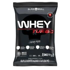 Whey Protein Concentrado Turbo ( Refil ) - 907G - Black Skull - Black