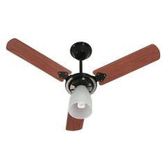 Ventilador de Teto 220V Pás Envernizada Marbella Tron Preto com verniz