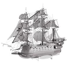 Montado Kit de construção de modelo de embarcação 3d quebra-cabeça de metal 3d prata kit de artesanato de modelo de navio grande quebra-cabeça 3d difícil grandes Engraçado