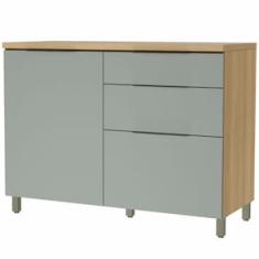 Balcão Nesher Rainha em MDF 15mm com 1 Porta, 4 Gavetas e 1 Prateleira - 120cm de largura