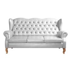 Sofá Imperador 3 Lugares Estilo Chesterfield Retrô Colonial