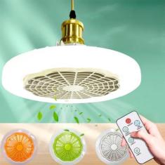 Ventilador Led De Teto Com Controle Iluminação Ajustável - Higa