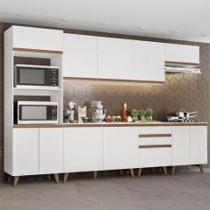 Cozinha Completa Madesa Reims 320002 com Armário e Balcão - Branco, Br