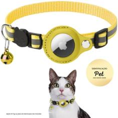 Coleira para GATO pet com suporte para Airtag, GPS ou rastreador (iten