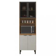 Paneleiro Torre Quente 4 Portas Vidro Firenze Demobile - Demóbile, Ame