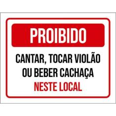 Kit 10 Placa Cantar Tocar Violão Beber Cachaça 36X46