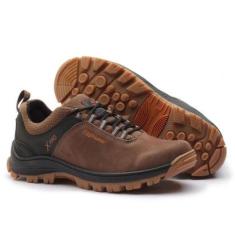 Tenis Adventure Cano Curto Sola Tratorada Leve Masculino Couro Moda Esportiva Resistente-Masculino