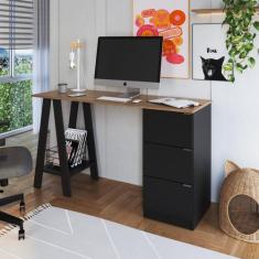 Mesa Escrivaninha Cavalete com Gavetas 135cm - Emovell