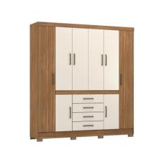 Guarda Roupa Casal Demóbile New Realce 8 portas 04 gavetas com pés Ame