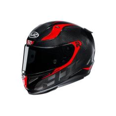 Capacete Hjc Rpha 11 Carbon Bleer Preto E Vermelho 56 F016