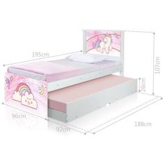 Cama Unicórnio Uni com Auxiliar - Mais de Casa