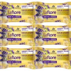 6UN Sabonete Vegetal La Flore Flor de Lavanda150g Davene
