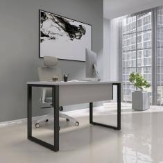 Mesa de Madeira 134cm X 60cm M134/60 Cinza/Preto