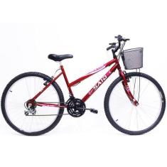 Bicicleta Aro 26 Feminina De Passeio 18 Marchas - Saidx, Vermelho